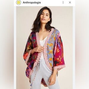Anthropologie Multicolor Cocoon Kimono